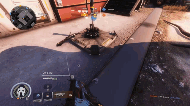 a screenshot of a video game with the words cold war on the screen