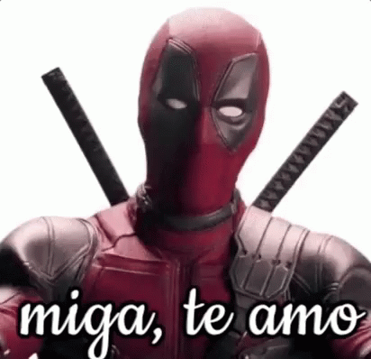Miga Te Amo / Deadpool / Coração / Amigas / Amizade GIF - I Love You Friend Deadpool Friendship GIFs