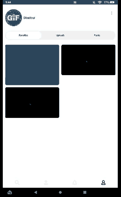 a screen shot of a gif app on a cell phone