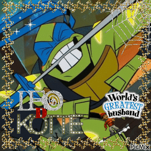 a picture of a cartoon character with the words world 's greatest husband written on it
