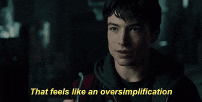 a man in a black hoodie says that feels like an oversimplification