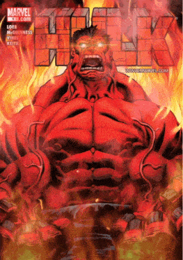 a comic book cover for the red hulk by marvel comics