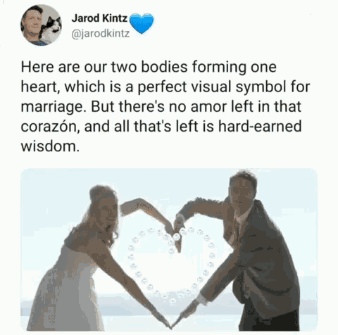 a bride and groom are making a heart with their hands