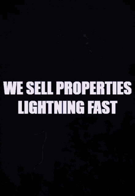 a picture of lightning with the words we sell properties lightning fast