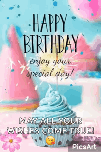 Happy Birthday To You Cupcake GIF - Happy Birthday To You Cupcake Enjoy Your Day GIFs