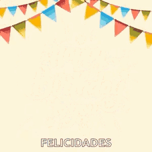 a birthday card with balloons and flags and the words felicidades written on it .