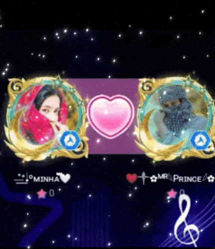 a picture of a girl and a picture of a man with the name minha on the bottom