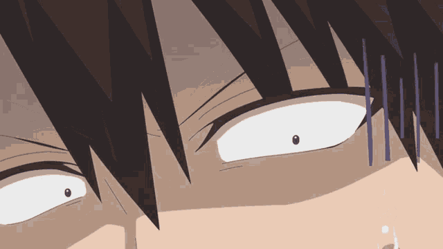 a close up of a person 's face with a surprised expression