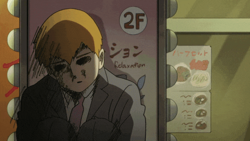 a drawing of a man in front of a sign that says 2f on it