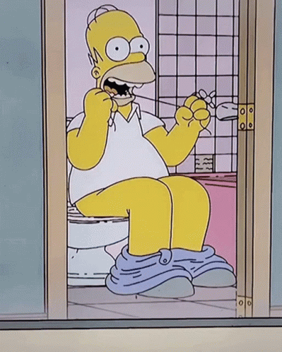 Flossing Homer GIF - Flossing Homer Simpson GIFs