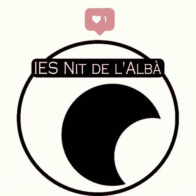 a logo for ies nit de l' alba with a heart icon above it