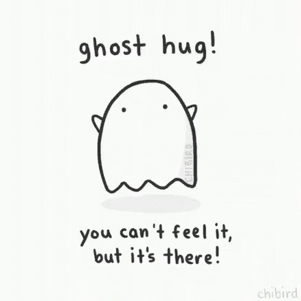 Ghost Hugs GIF - Ghost Hugs Youcant Feel It GIFs