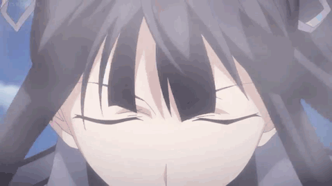 a close up of a anime girl with her eyes closed