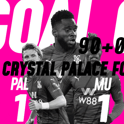 a poster for crystal palace fc shows three soccer players