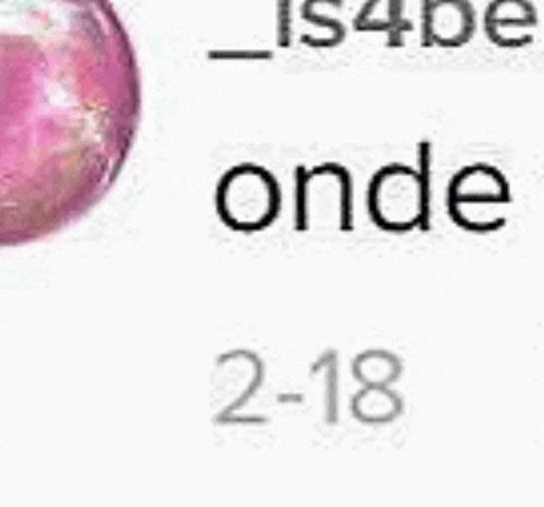 a close up of a pink bead on a white background with the words `` is4be onde '' written below it .