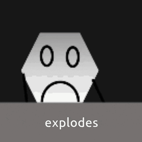 a white cloud is floating in the air with the word explodes written below it .
