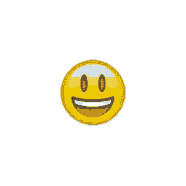 a pixel art smiley face with tears coming out of its eyes .