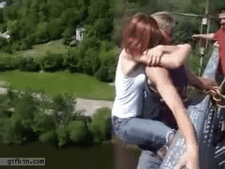 Couple Bungee Jumping GIF - Risk Extreme Couple GIFs