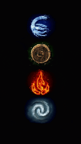 the four elements of the avatar state are shown in a row