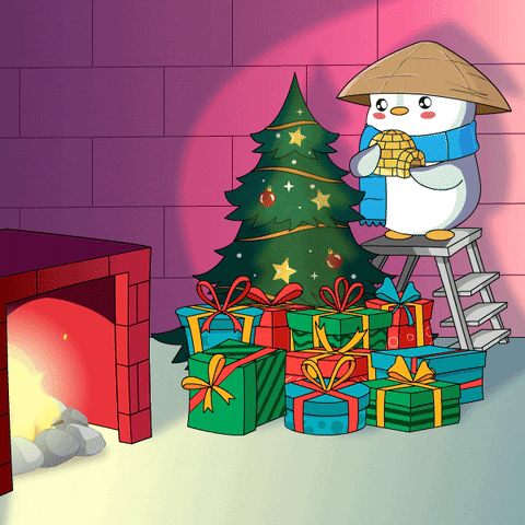 Merry Christmas Gift GIF - Merry Christmas Gift Penguin GIFs