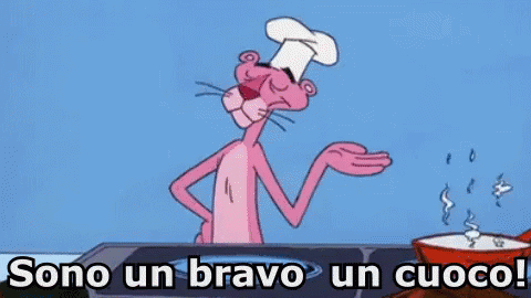 Pantera Rosa Cuoco Cucinare Bravo Cucina GIF - The Pink Panther Chef Cook GIFs