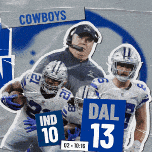 a poster for the cowboys shows players and coaches