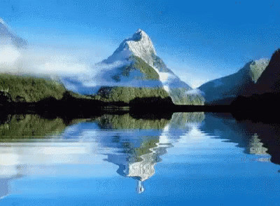 Te Amo Vida Montanha Reflexão GIF