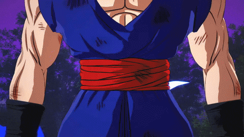 a close up of a cartoon character 's chest with a purple background