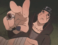 a cartoon character is pointing at the camera with a ring on his finger .