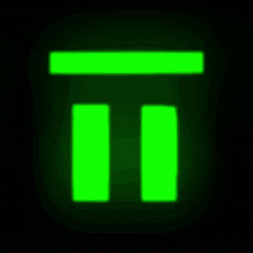 a green and white graphic with the letter t in the middle