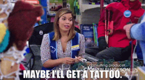Superstore Amy Sosa GIF - Superstore Amy Sosa Maybe Ill Get A Tattoo GIFs