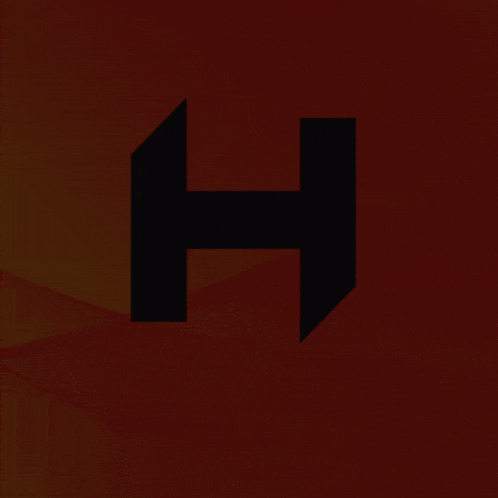 the letter h is on a red background