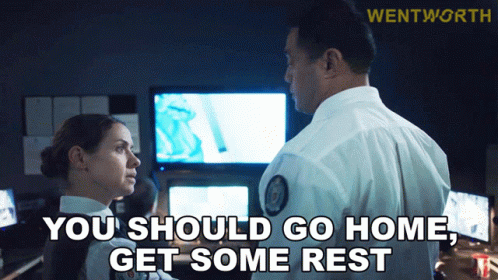 You Should Go Home Get Some Rest Vera Bennett GIF - You Should Go Home Get Some Rest Vera Bennett Will Jackson GIFs