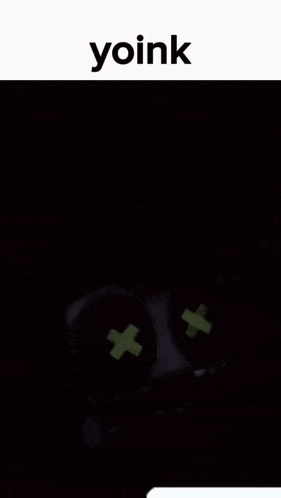 a picture of a pair of glow in the dark headphones with the word yoink at the top