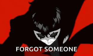a cartoon of a man with a mask on his face and the words `` forgot someone '' below him .