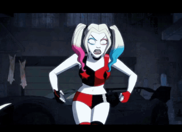 harley quinn and robin standing next to each other