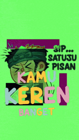 a poster that says kamu keren banget