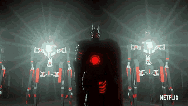 a netflix ad shows a group of robots