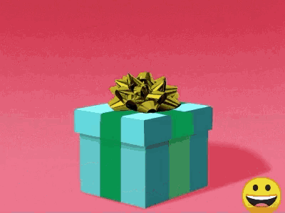 a woman 's face is peeking out of a gift box with the words happy birthday written below it