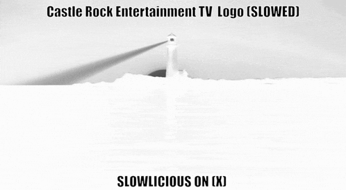 a castle rock entertainment tv logo is slowed
