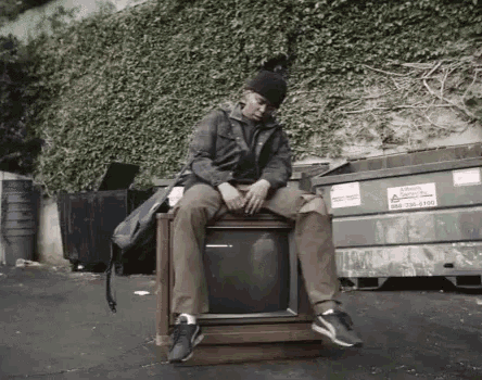 Sitting On Tv Chilling GIF - Sitting On Tv Chilling Relaxing GIFs