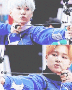 Yoon Min Is Real Archery GIF - Yoon Min Is Real Archery Bts GIFs