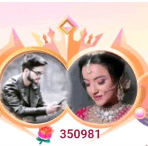 a picture of a man and a woman with the number 350981 on the bottom right