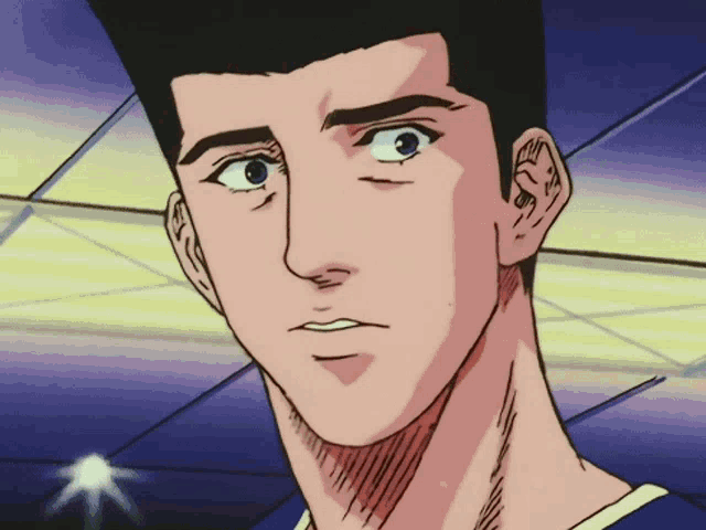 a close up of a cartoon character 's face