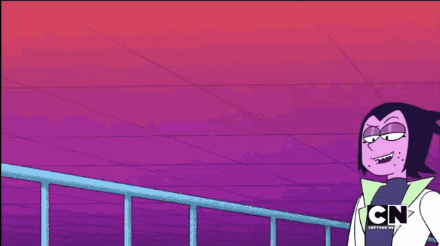 a cartoon character with cn written on the bottom of the screen