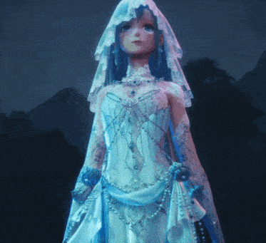 a bride in a white dress with a veil on her head