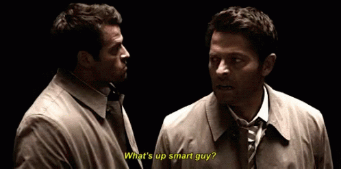 Castiel Whats Up Smart Guy GIF - Castiel Whats Up Smart Guy Supernatural GIFs