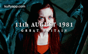 a picture of a woman with the date 11th august 1981 on it