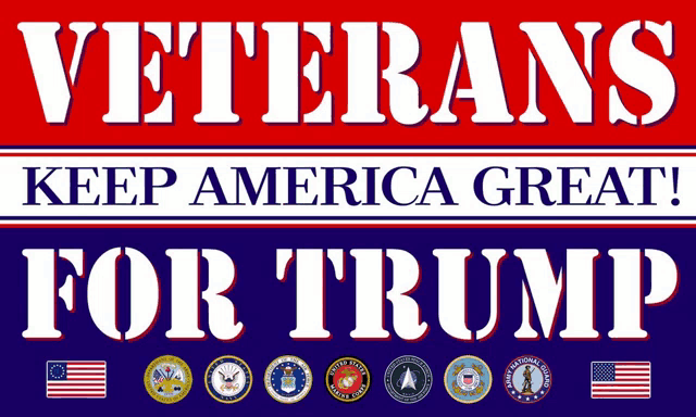 a sign that says veterans keep america great