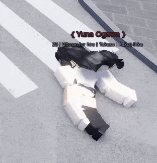 a cartoon character is laying on the ground in a video game .